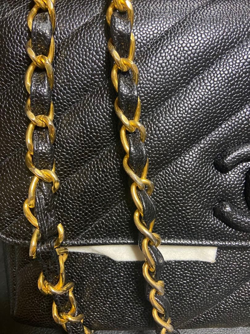 ジャーニー　シャネル CHANEL バイアスステッチ バッグキャビアスキン