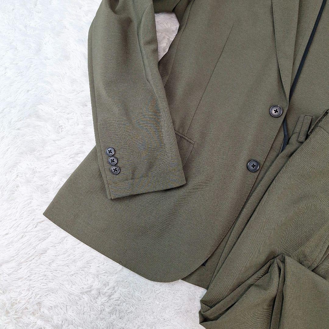 美品✨ユナイテッドアローズ　洗える　トラベルスーツ　ストレッチ　カーキ　XL