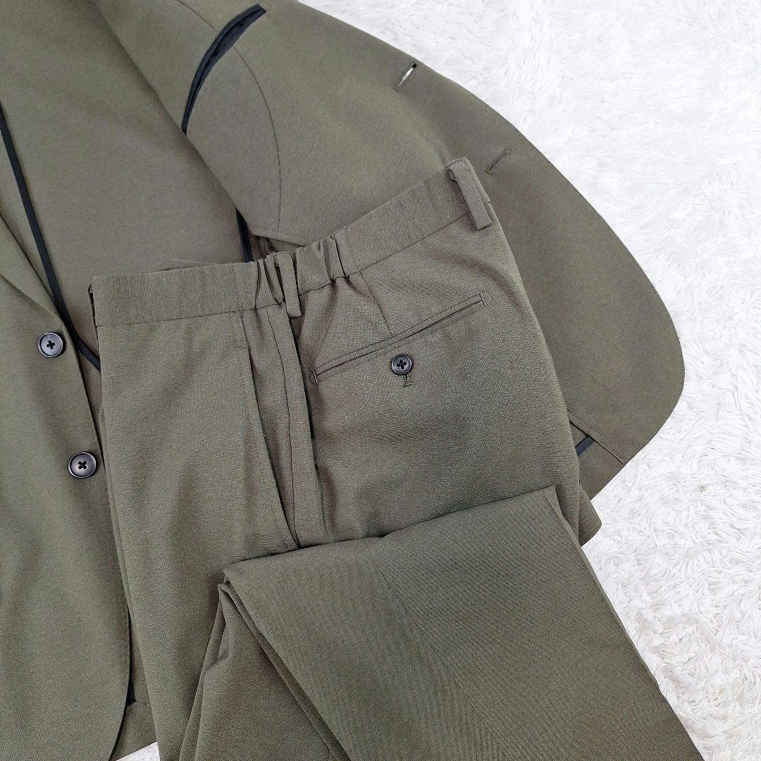 美品✨ユナイテッドアローズ　洗える　トラベルスーツ　ストレッチ　カーキ　XL