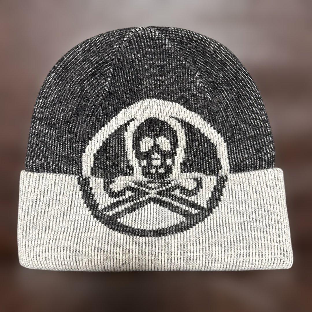 マークアンドロナ ビックロゴブランクスカル ニットビーニー