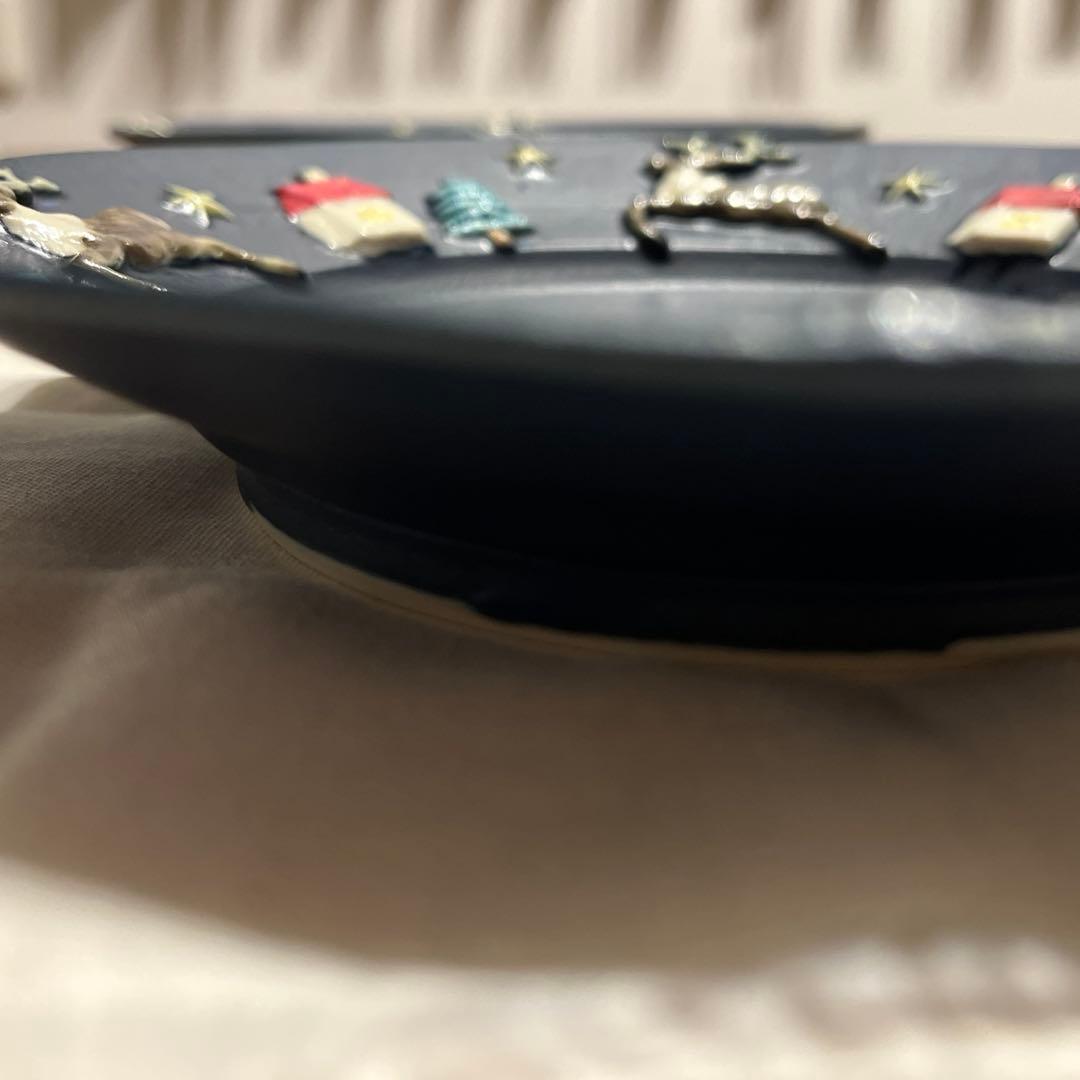 【未使用】佐々木忍さん　クリスマス　トナカイ　プレート　2枚セット