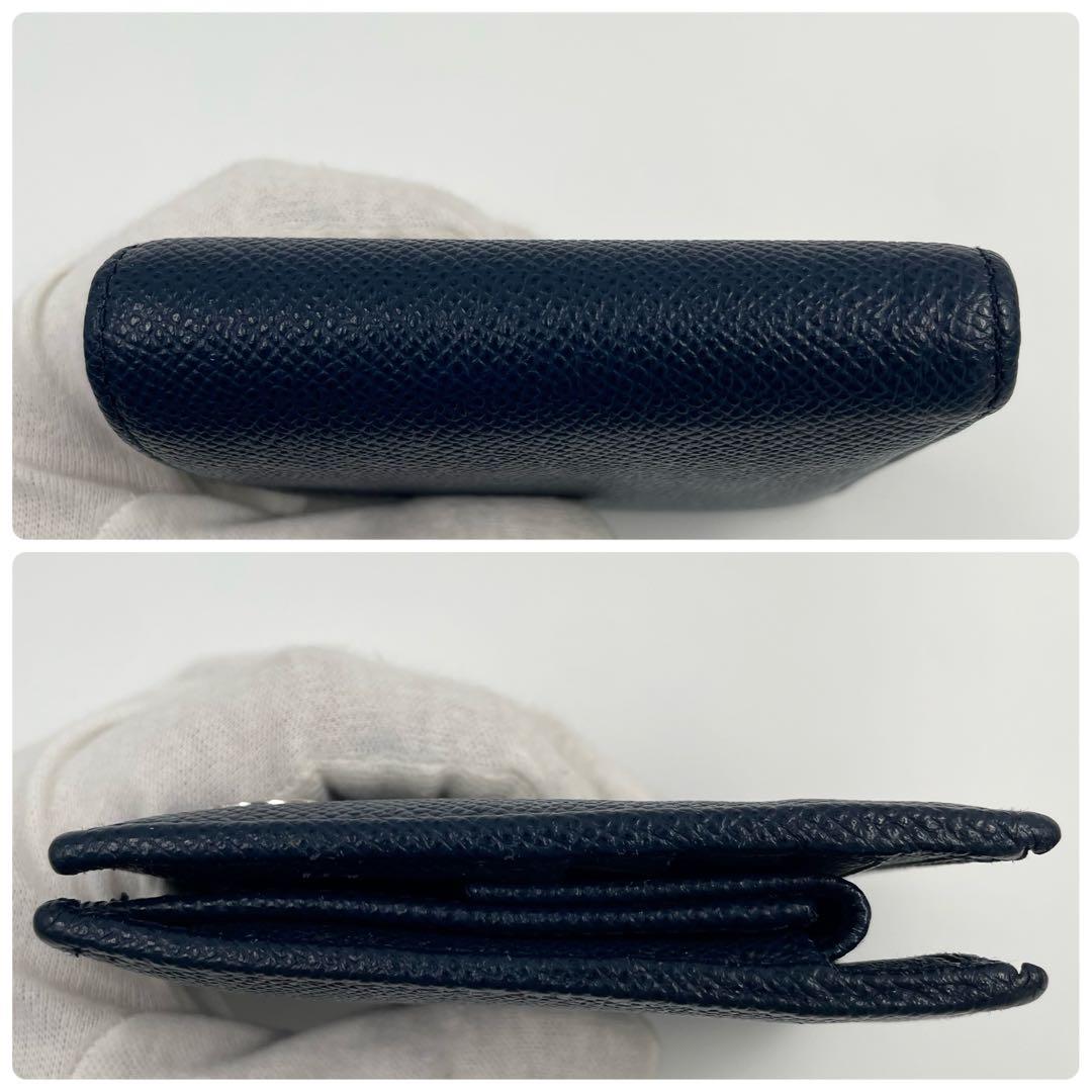 【✨美品 付属品付】 ブルガリ マン 折り財布 ビーゼロワン RFID ネイビー