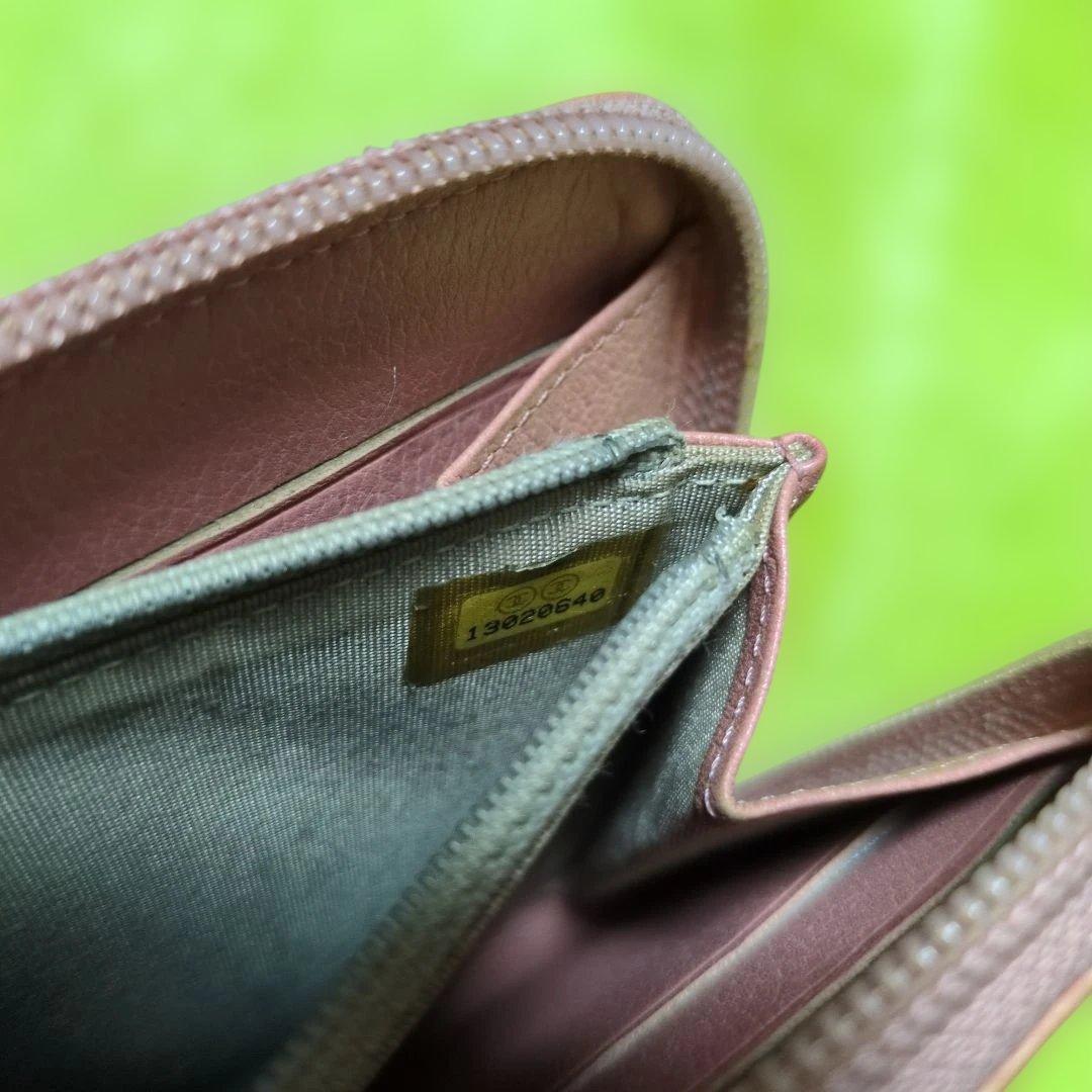 シャネル カメリア&ココマ―ク ラウンドファスナー長財布