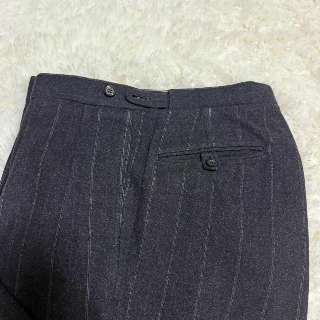 ラルフローレン　ウール　ダブル　セットアップ　ストライプ　ヴィンテージ　XL相当