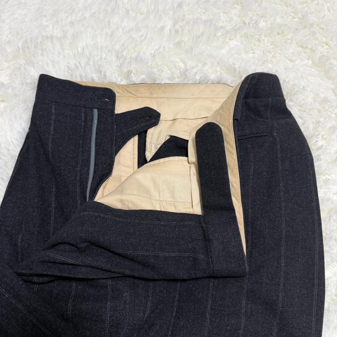 ラルフローレン　ウール　ダブル　セットアップ　ストライプ　ヴィンテージ　XL相当