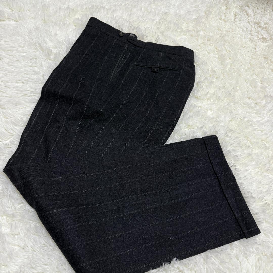 ラルフローレン　ウール　ダブル　セットアップ　ストライプ　ヴィンテージ　XL相当