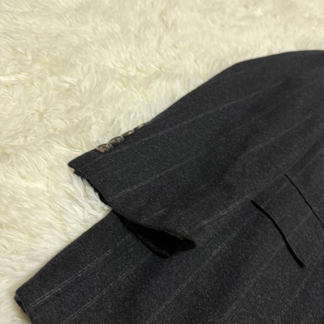 ラルフローレン　ウール　ダブル　セットアップ　ストライプ　ヴィンテージ　XL相当