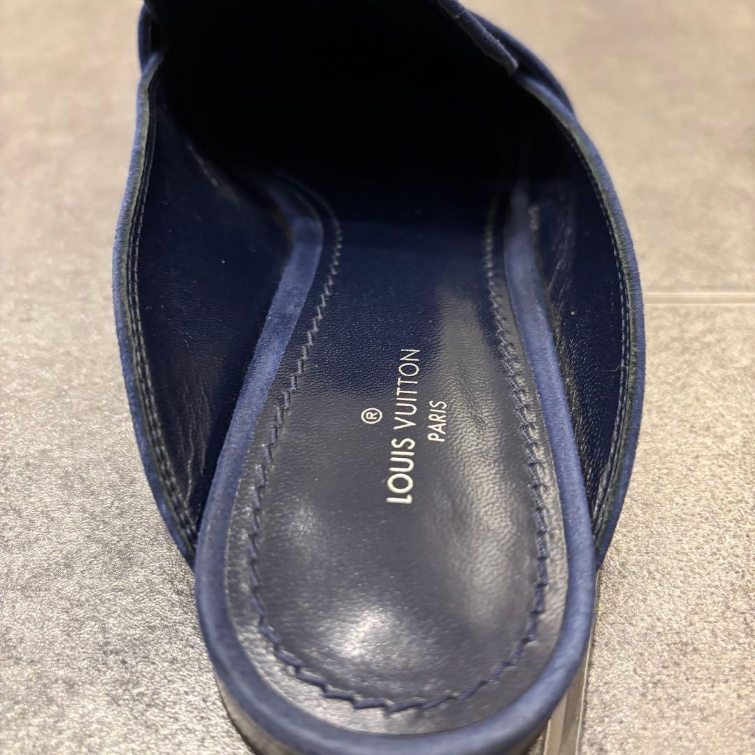 ルイ・ヴィトン　ビジュー　LVロゴ フラット　ミュール　スリッポン　サンダル
