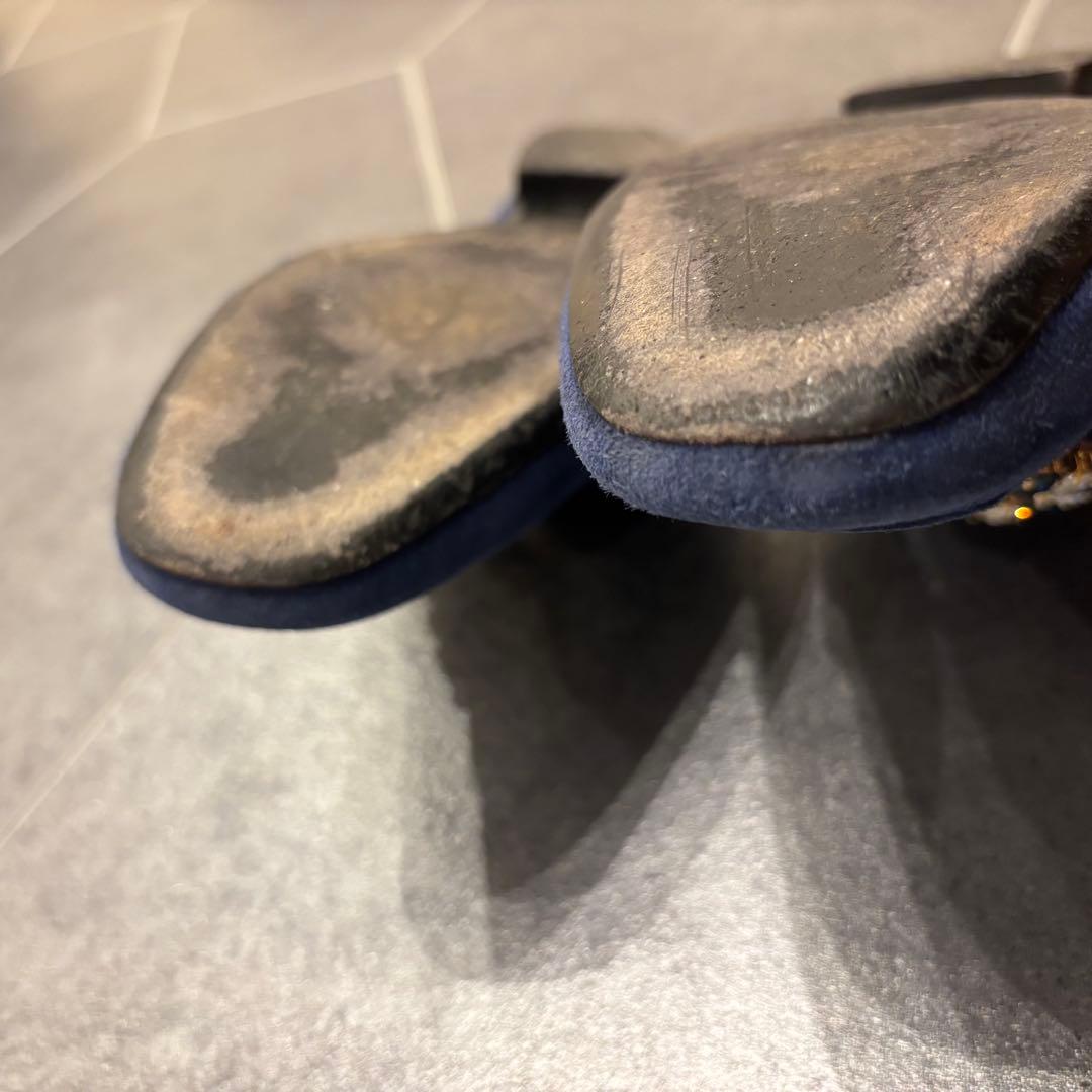 ルイ・ヴィトン　ビジュー　LVロゴ フラット　ミュール　スリッポン　サンダル