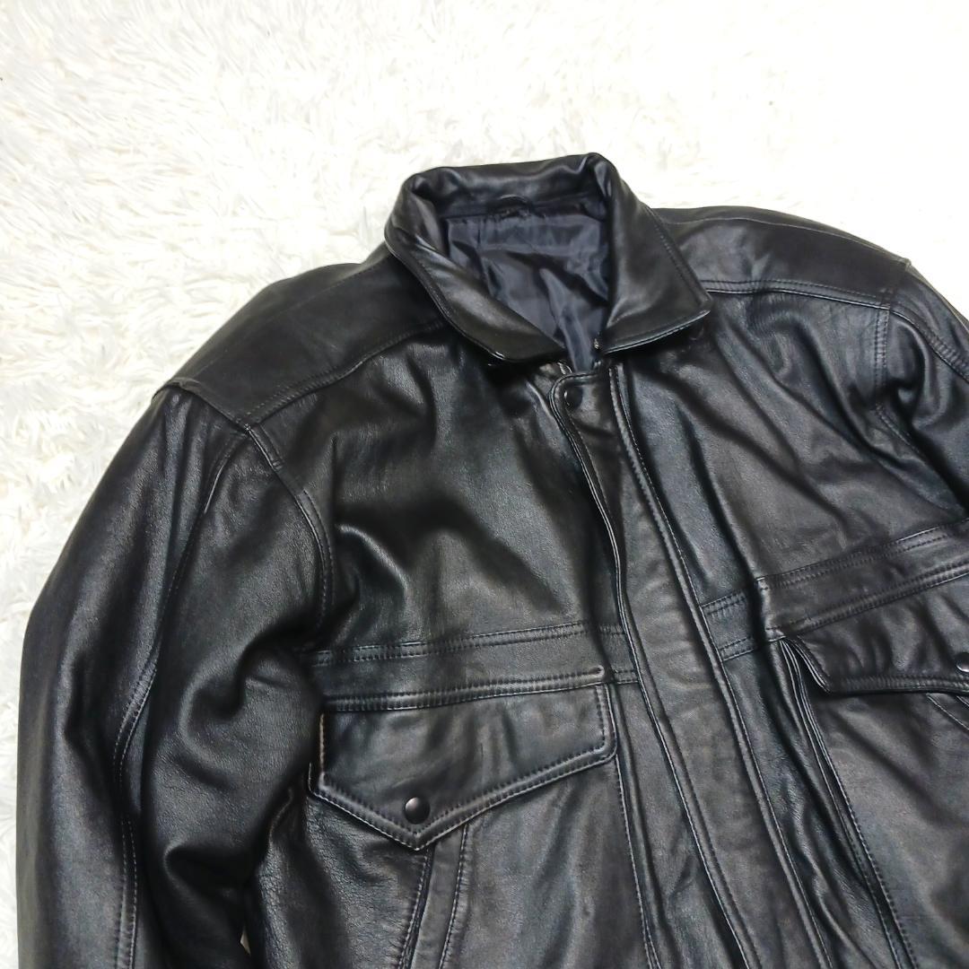 大きいサイズ✨　フライトジャケット　a2　g1　ボア　2way　短丈　本革　黒