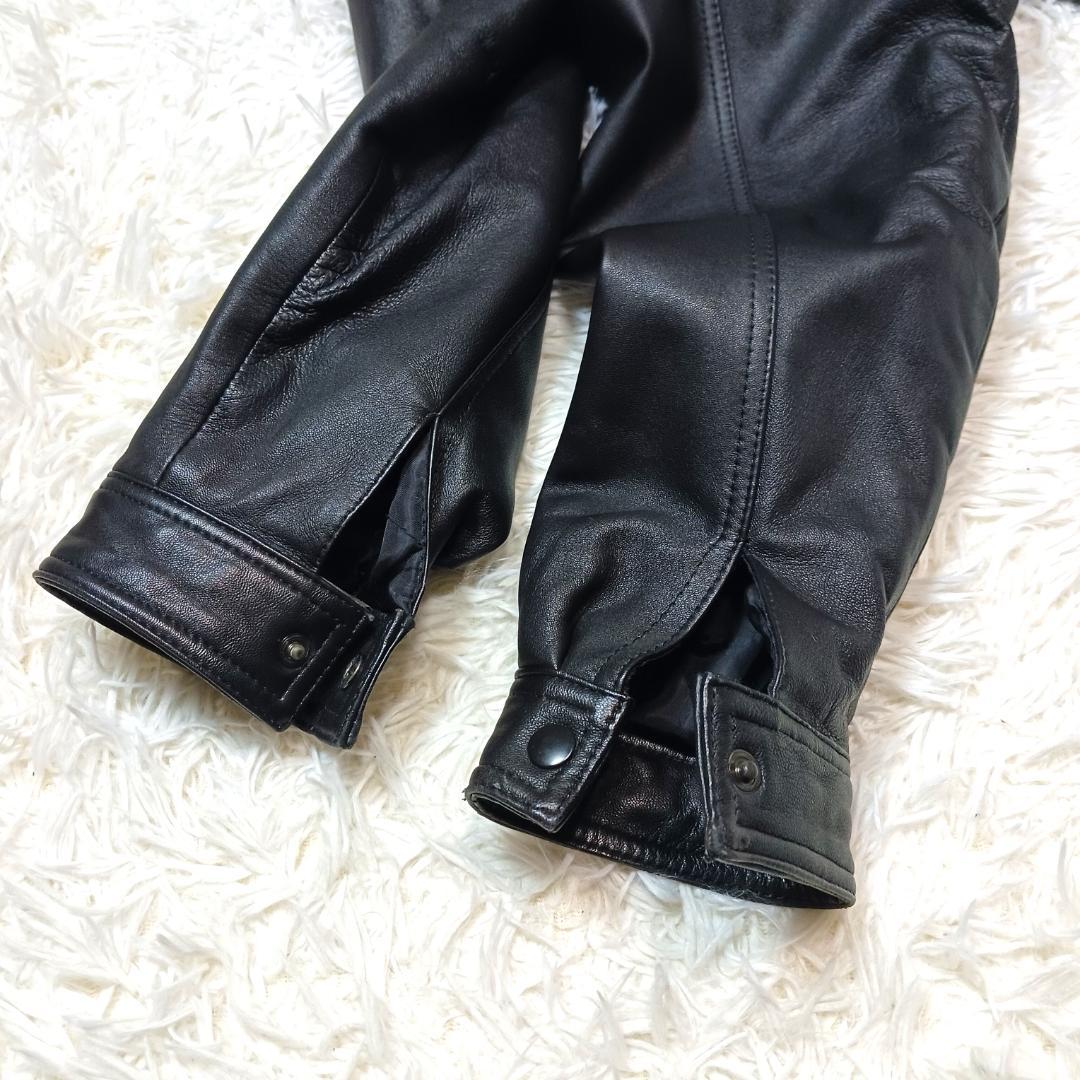 大きいサイズ✨　フライトジャケット　a2　g1　ボア　2way　短丈　本革　黒