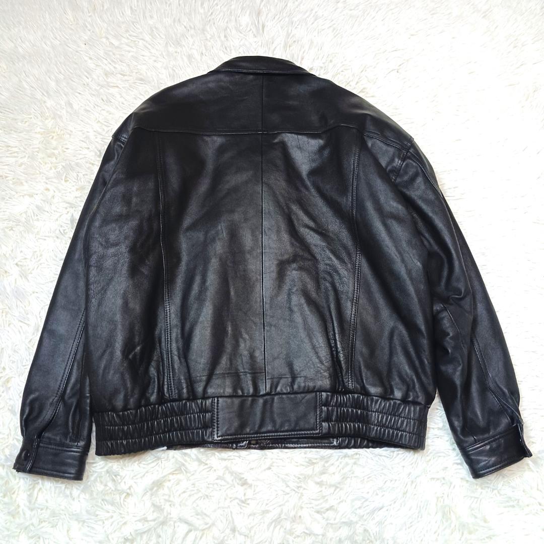 大きいサイズ✨　フライトジャケット　a2　g1　ボア　2way　短丈　本革　黒