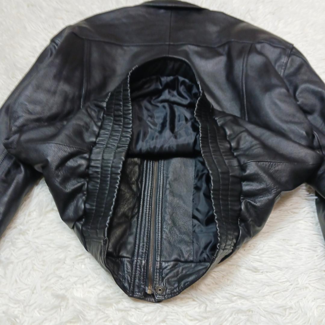 大きいサイズ✨　フライトジャケット　a2　g1　ボア　2way　短丈　本革　黒