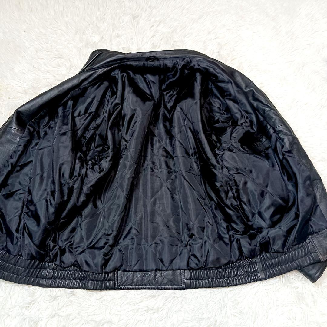 大きいサイズ✨　フライトジャケット　a2　g1　ボア　2way　短丈　本革　黒