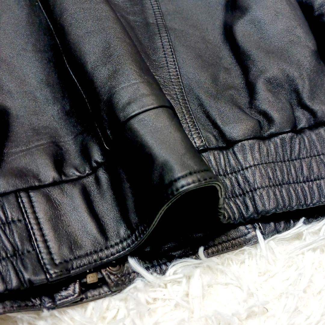 大きいサイズ✨　フライトジャケット　a2　g1　ボア　2way　短丈　本革　黒