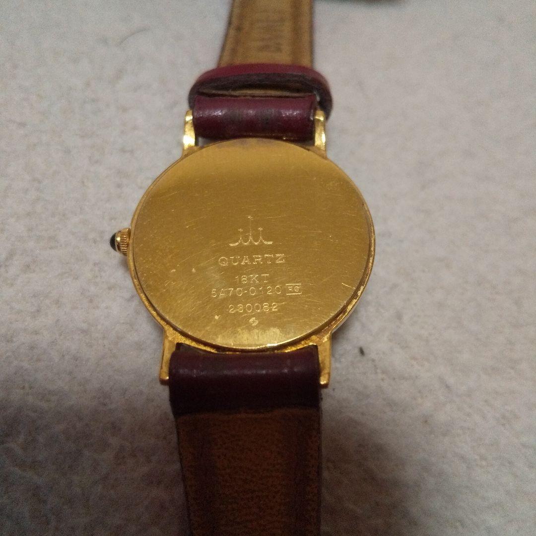 CREDOR クォーツ 腕時計 ゴールド/ワインレッド 5A70-0120