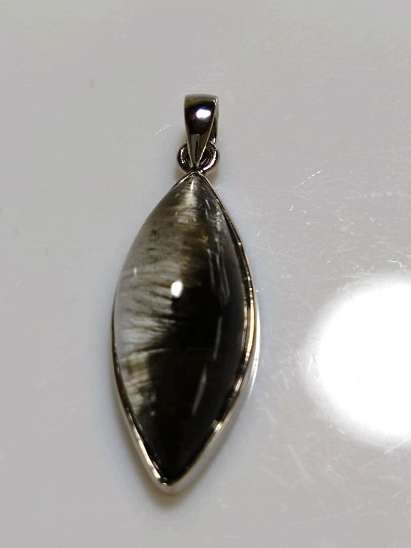 ブラックプラチナルチルクォーツ ペンダントトップ