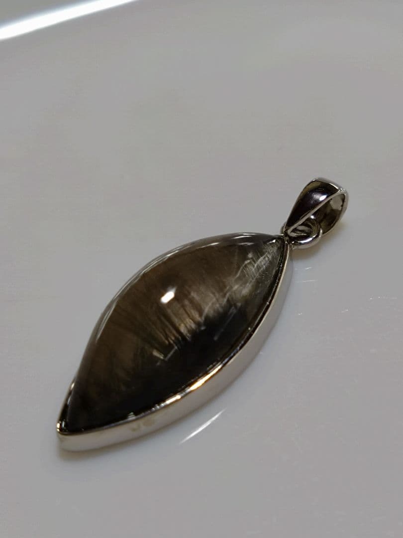 ブラックプラチナルチルクォーツ ペンダントトップ