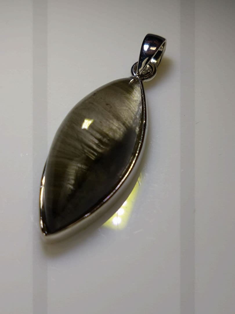 ブラックプラチナルチルクォーツ ペンダントトップ