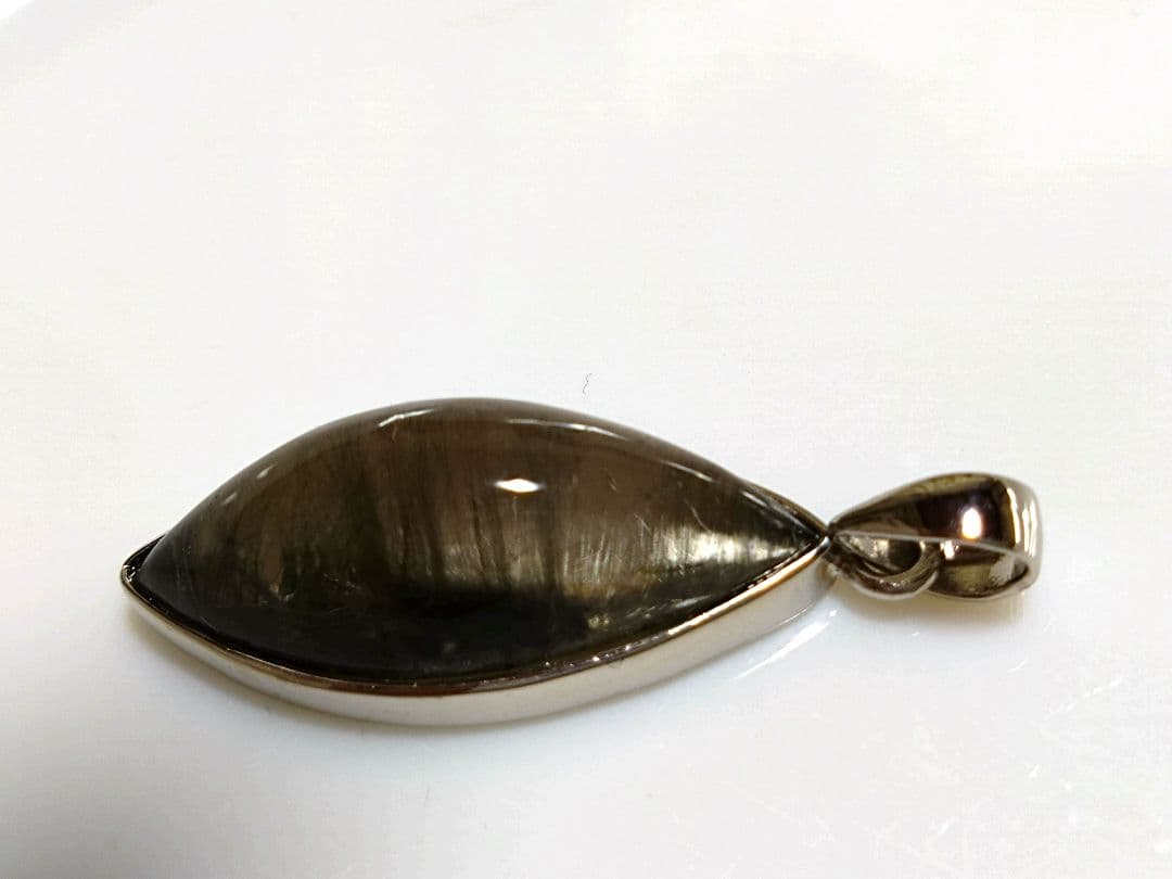 ブラックプラチナルチルクォーツ ペンダントトップ