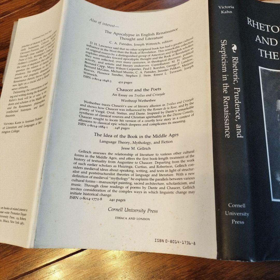 洋書 Rhetoric, Prudence, and Skepticism in th