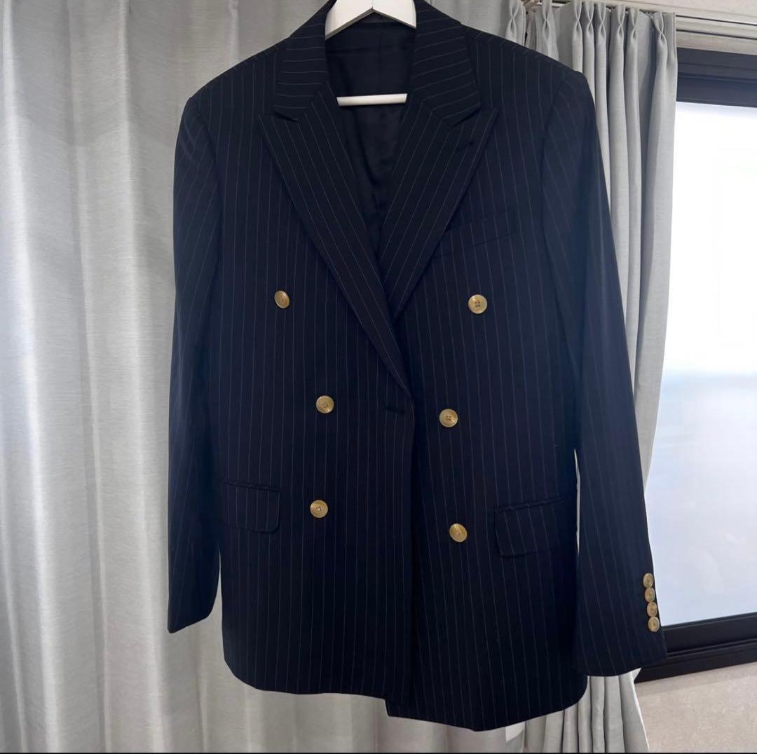 widerange セットアップ　ストライプダブルスーツ　ストライプ ジャケット