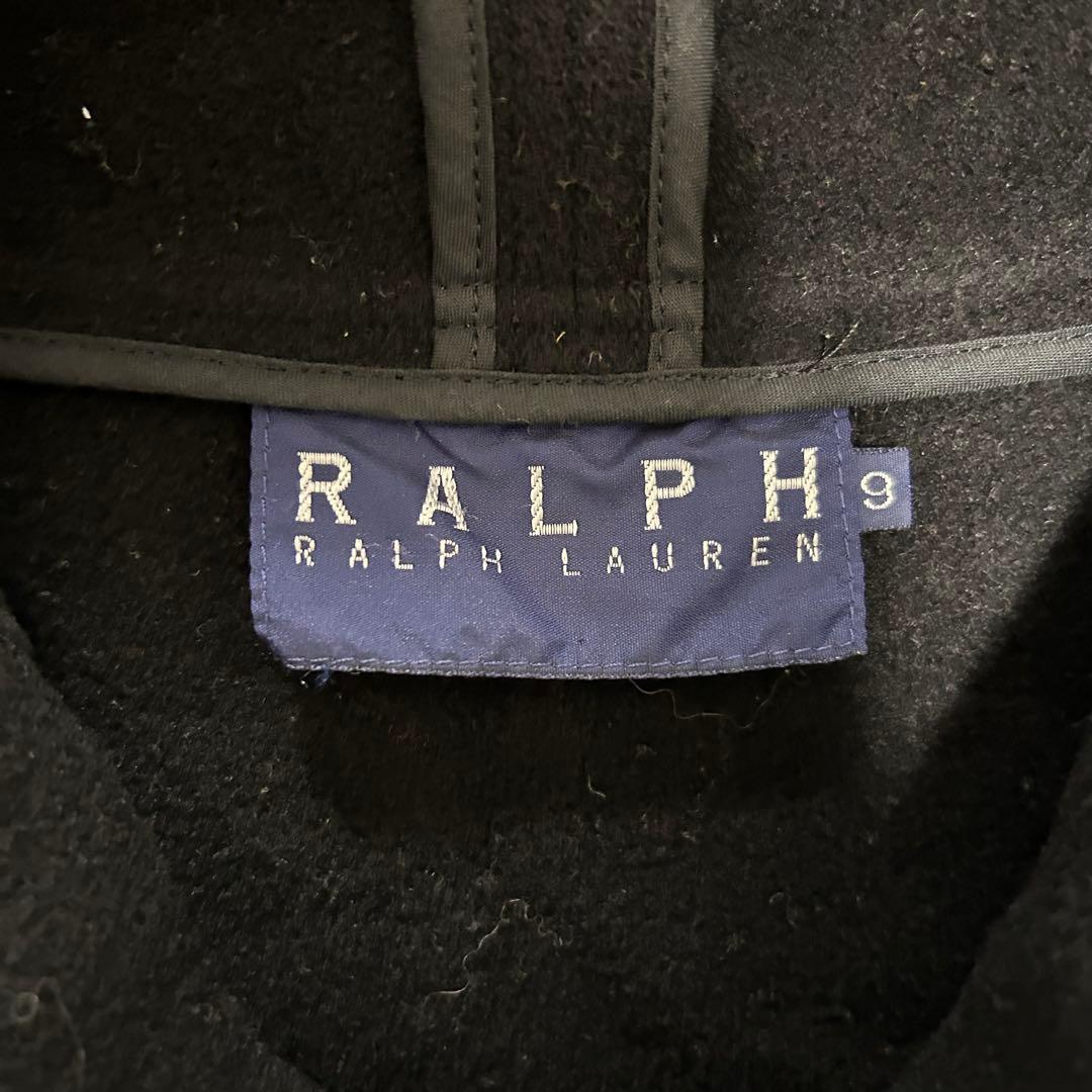 90s ラルフローレン ダッフルコート ブラック 大文字タグ