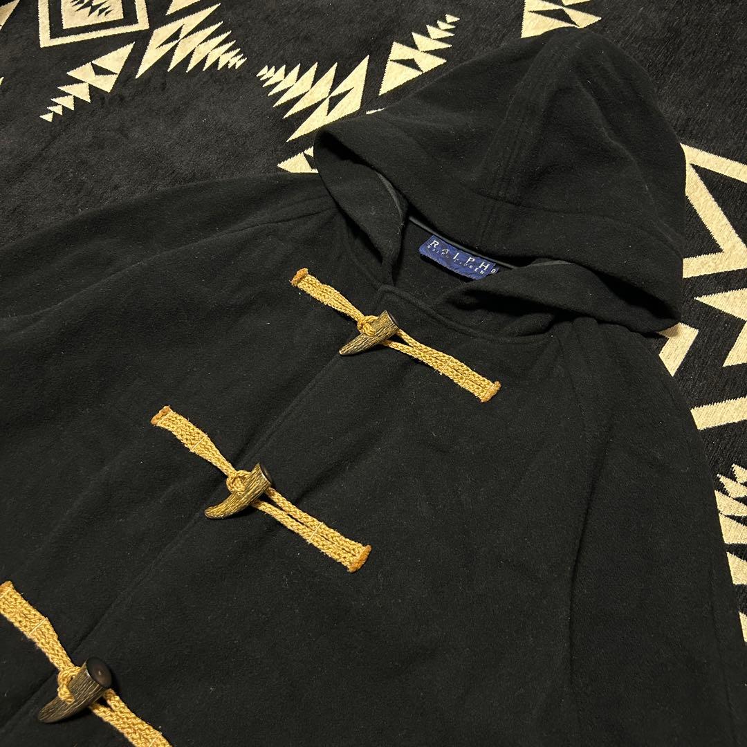 90s ラルフローレン ダッフルコート ブラック 大文字タグ