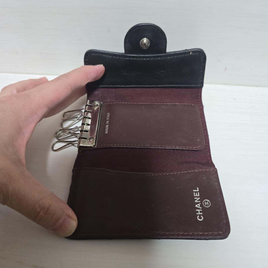 CHANEL キルティング レザーキーケース