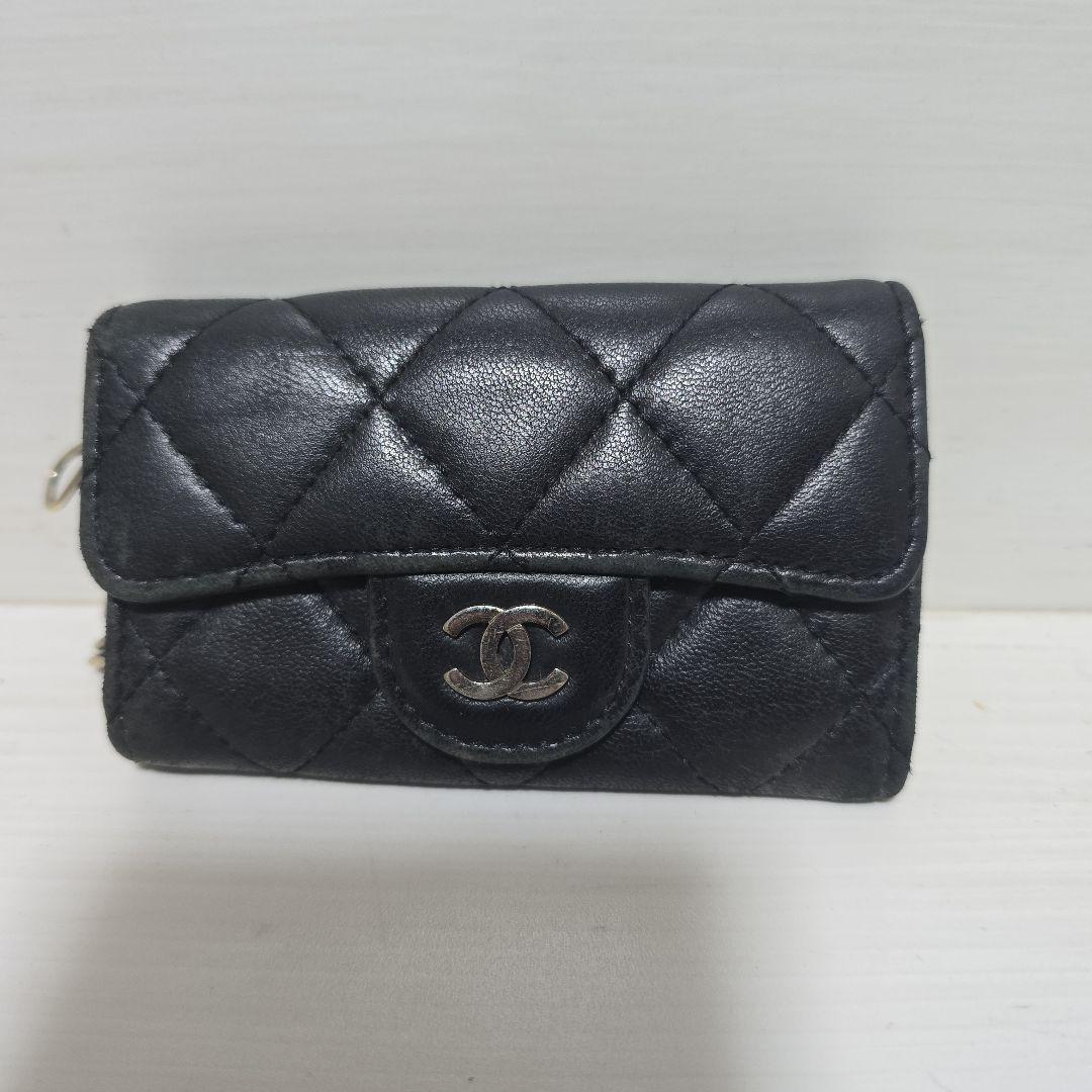 CHANEL キルティング レザーキーケース