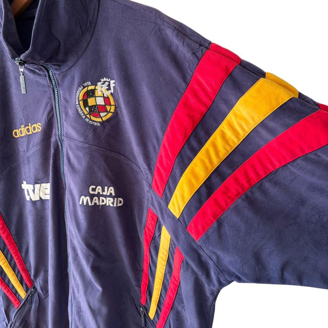90s adidas サッカー スペイン代表 ベロアジャージ トラックジャケット