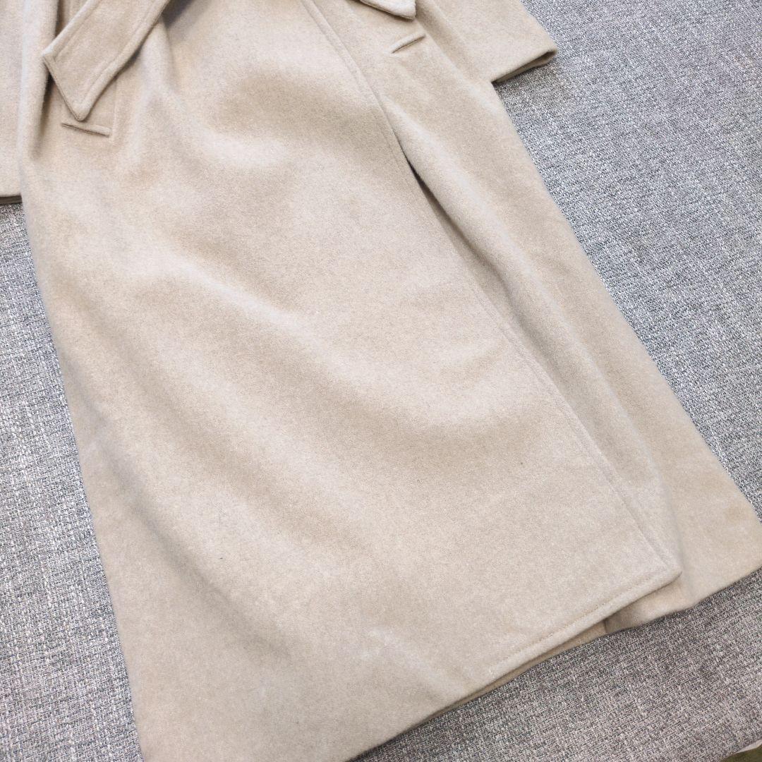 スローブイエナ　SUPER100メルトン ビックラペルコート　ゆったり　ロング丈