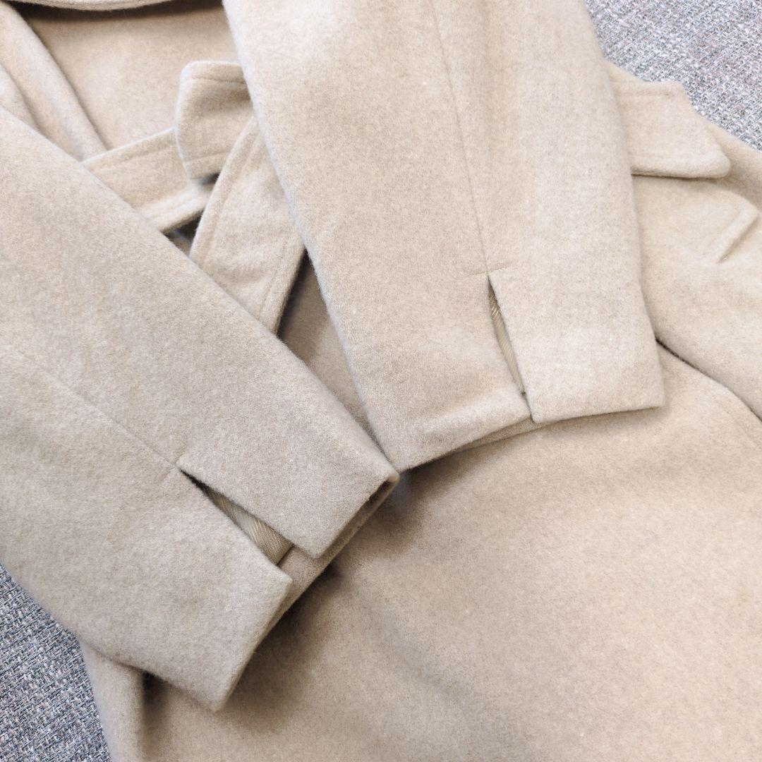 スローブイエナ　SUPER100メルトン ビックラペルコート　ゆったり　ロング丈