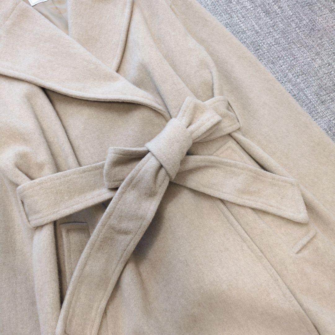 スローブイエナ　SUPER100メルトン ビックラペルコート　ゆったり　ロング丈