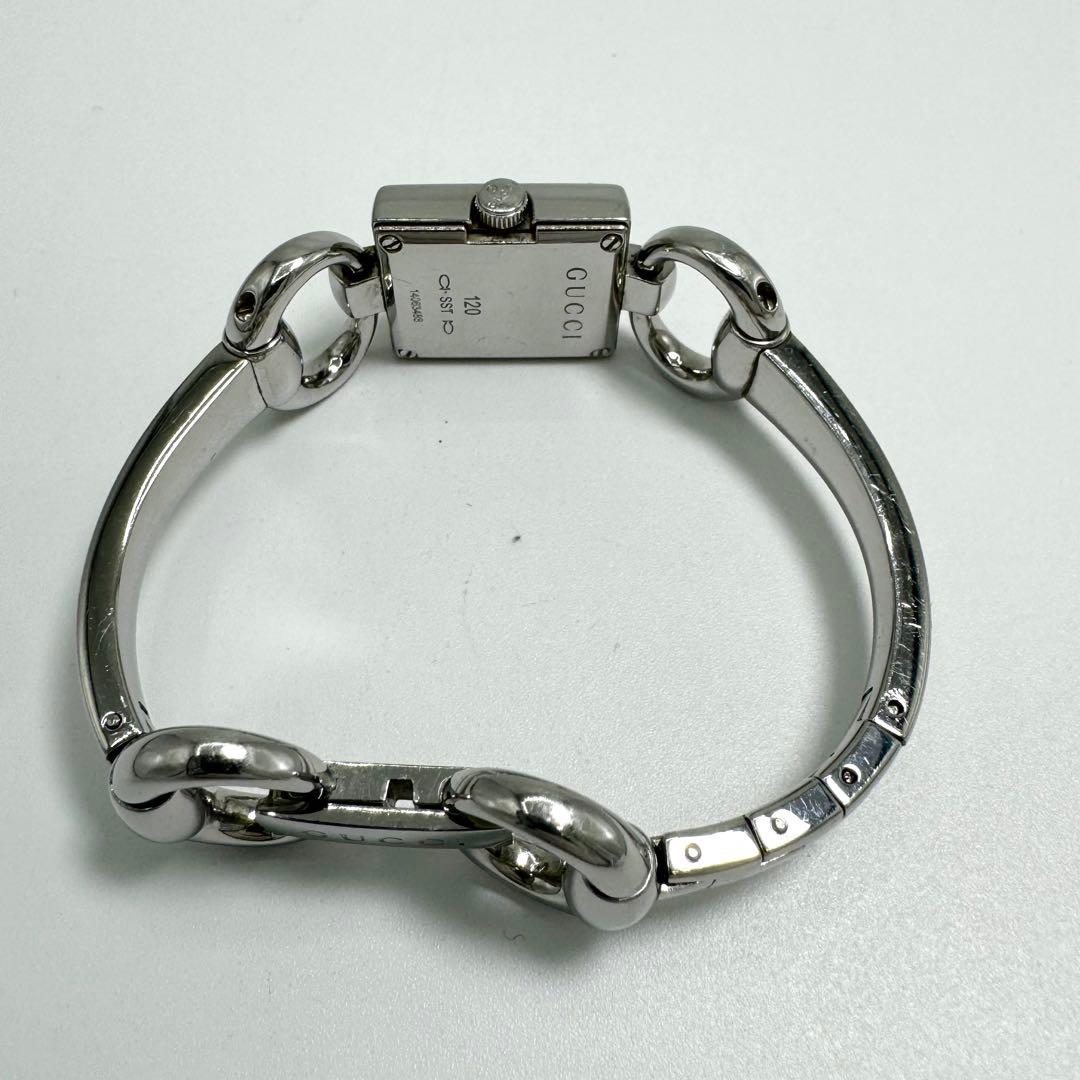 【稼動】GUCCI トルナヴォーニ 時計 120 バングル GG シェル文字盤