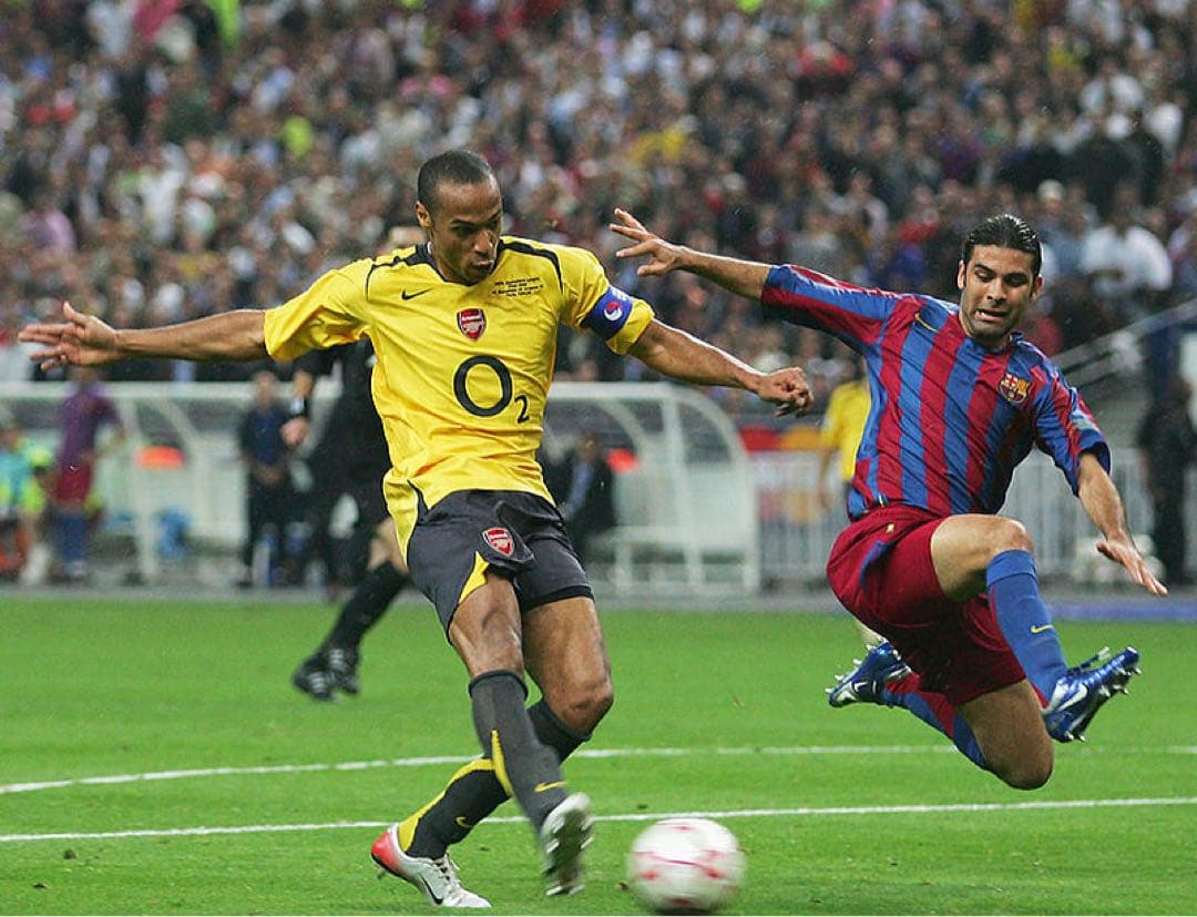 【正規品】アーセナル 05/06 ティエリアンリ アウェイユニ CL仕様