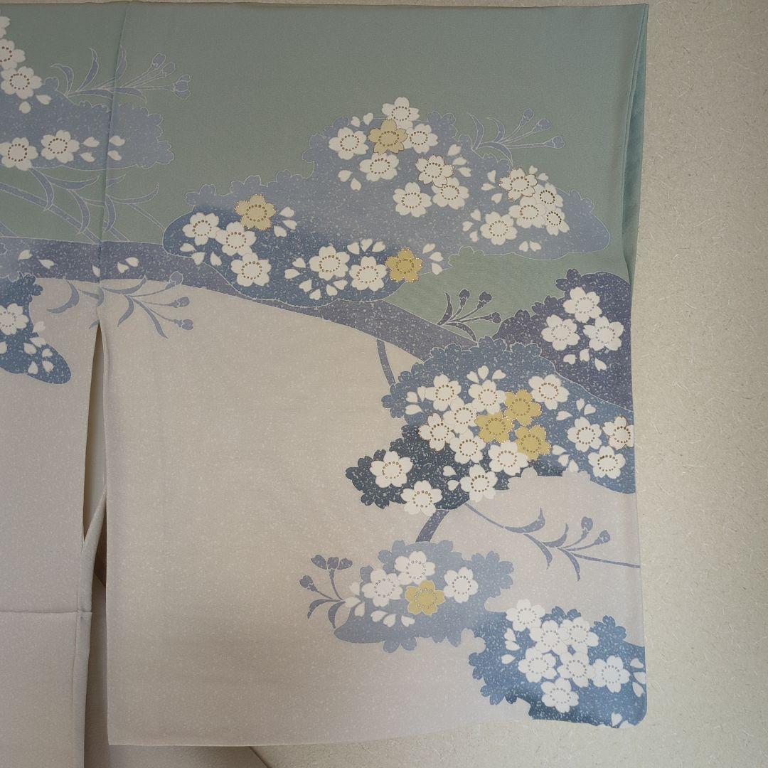 桜訪問着　お手入れ済 美品　トールサイズ　金駒刺繍　パールトン加工 着物雑誌掲載