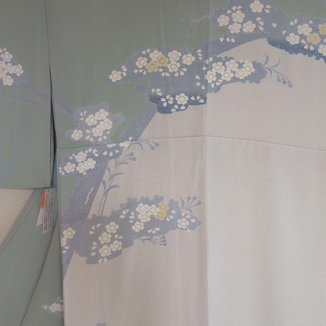 桜訪問着　お手入れ済 美品　トールサイズ　金駒刺繍　パールトン加工 着物雑誌掲載