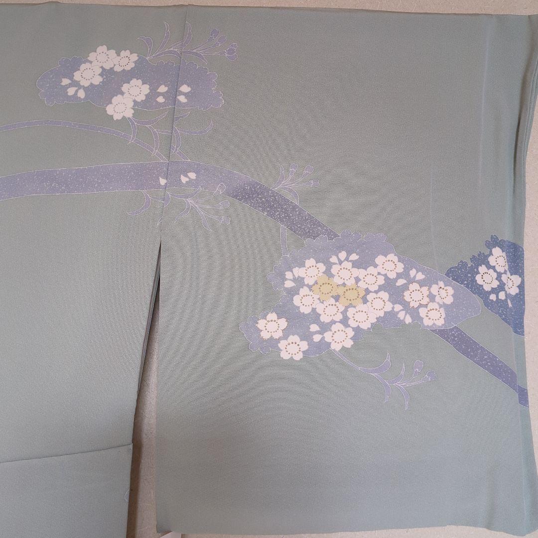 桜訪問着　お手入れ済 美品　トールサイズ　金駒刺繍　パールトン加工 着物雑誌掲載