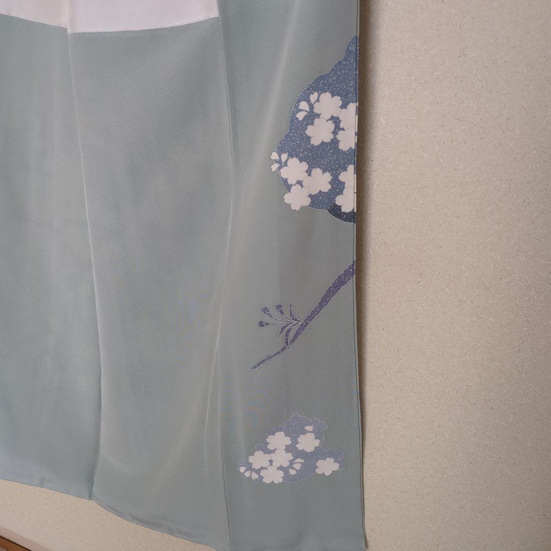 桜訪問着　お手入れ済 美品　トールサイズ　金駒刺繍　パールトン加工 着物雑誌掲載