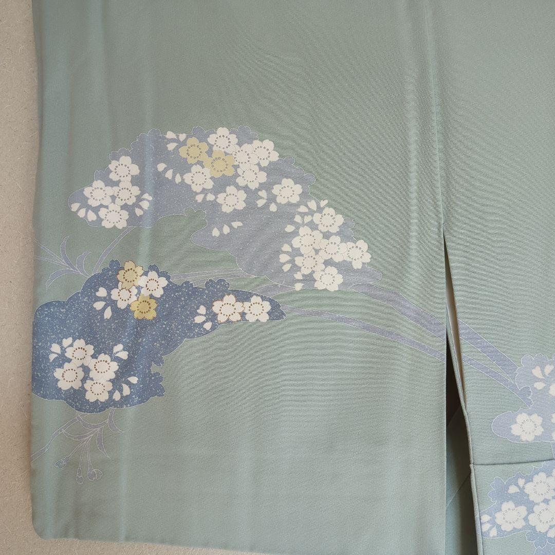 桜訪問着　お手入れ済 美品　トールサイズ　金駒刺繍　パールトン加工 着物雑誌掲載