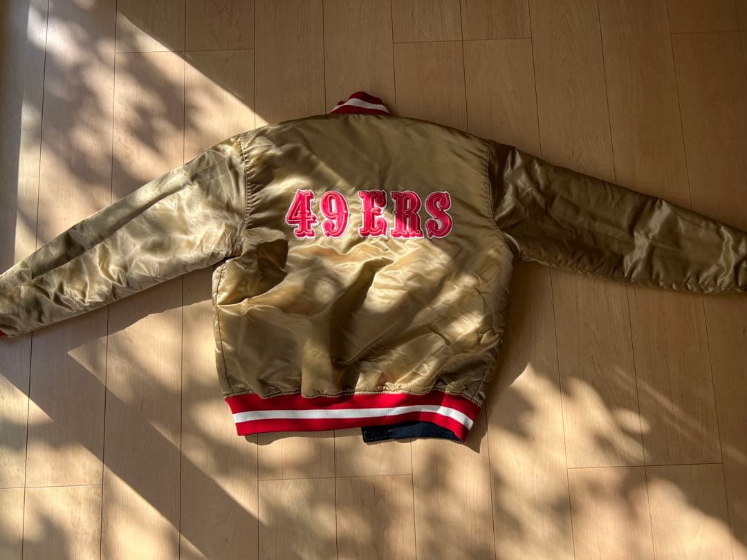 NFL 49ers　90sリバーシブル スタジャン　スターター製　Lサイズ