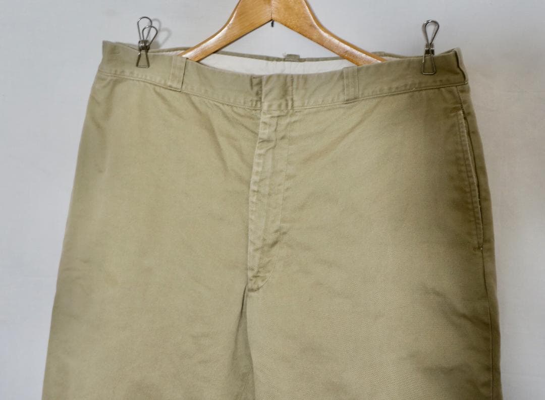 ヴィンテージ　60s US ARMY コットンチノパン　カーキ　36×31