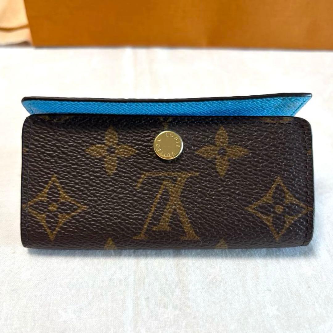 LOUIS VUITTON ルイヴィトン ミュルティクレ4 キーケース 青
