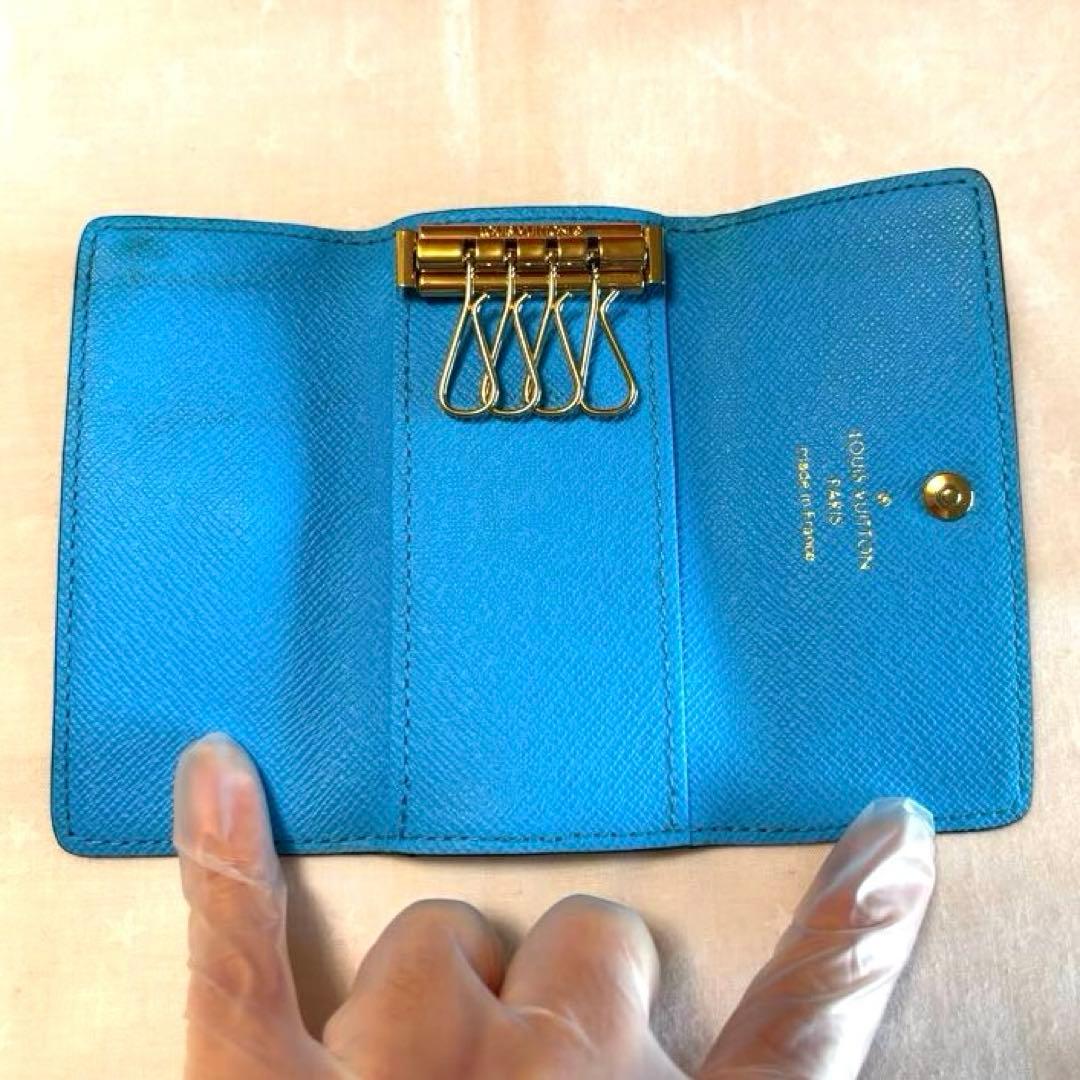 LOUIS VUITTON ルイヴィトン ミュルティクレ4 キーケース 青