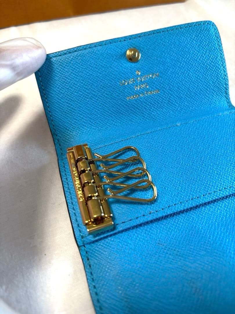 LOUIS VUITTON ルイヴィトン ミュルティクレ4 キーケース 青