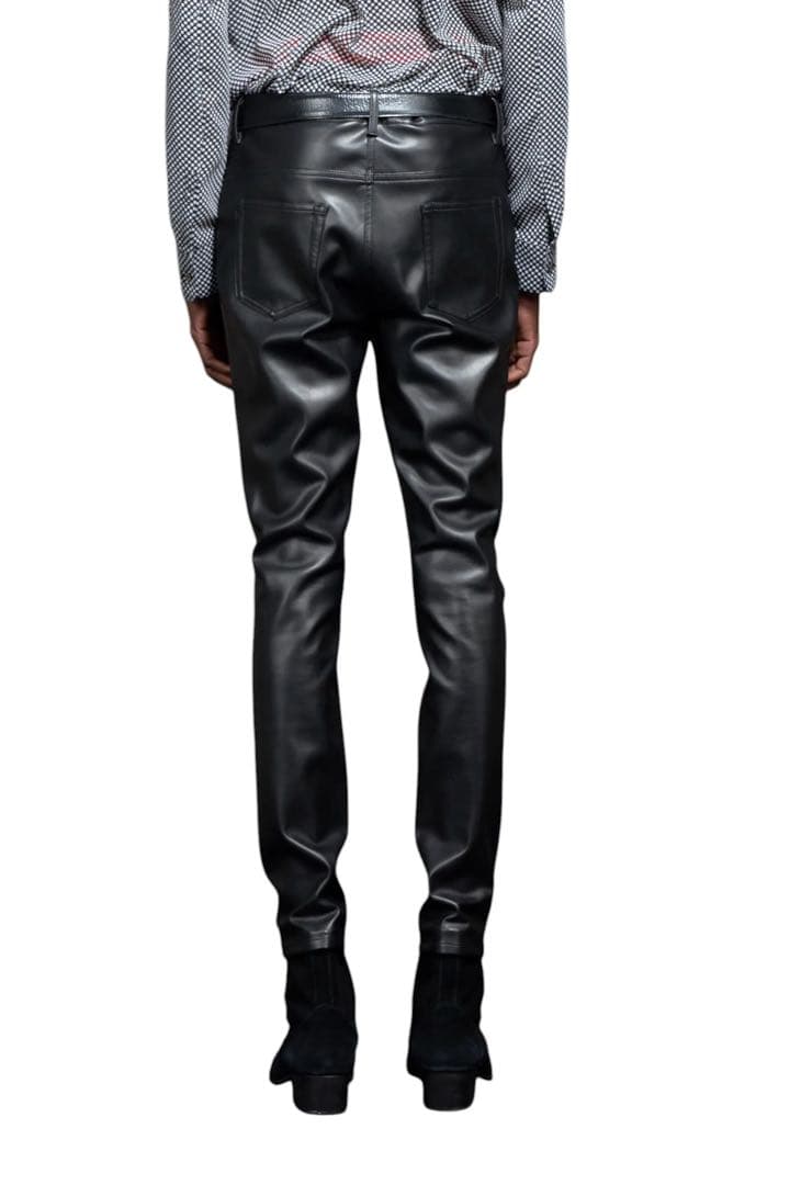 ガラアーベント ウォッシャブル エコレザー パンツ サイズ：48 ブラック