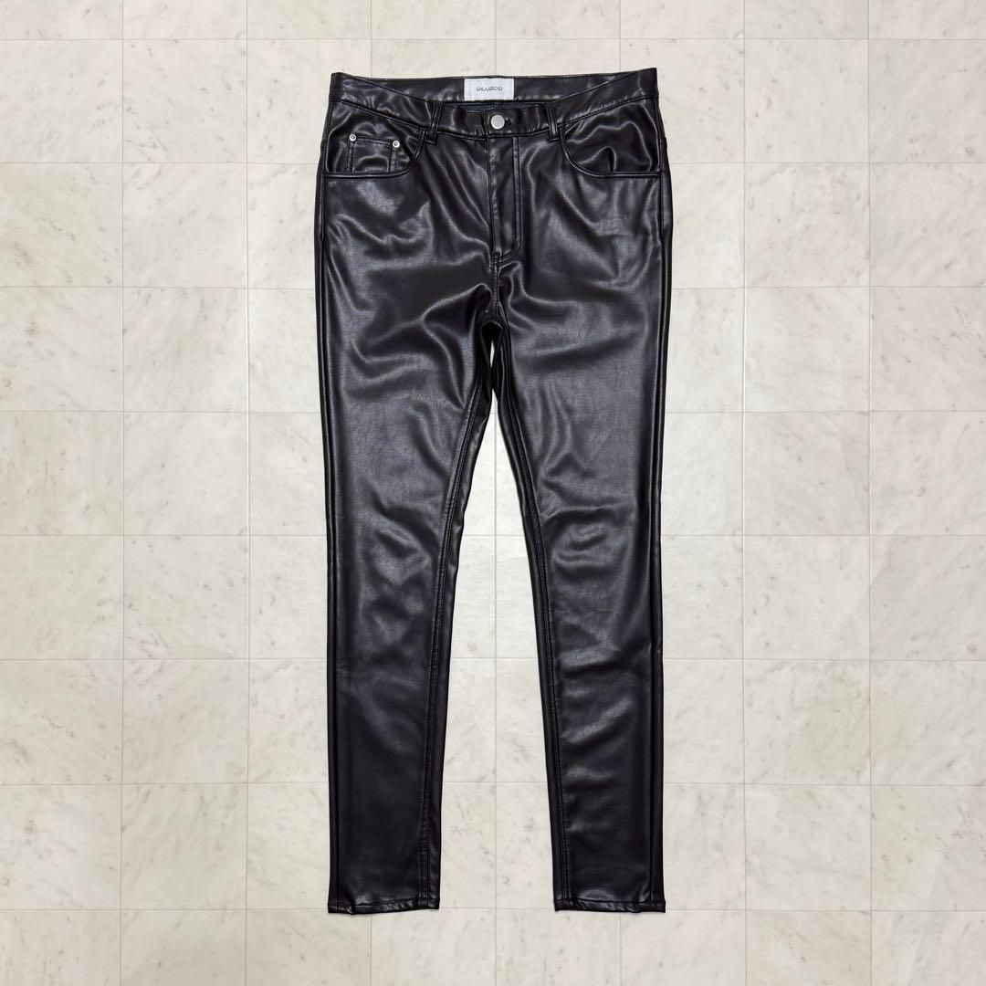 ガラアーベント ウォッシャブル エコレザー パンツ サイズ：48 ブラック