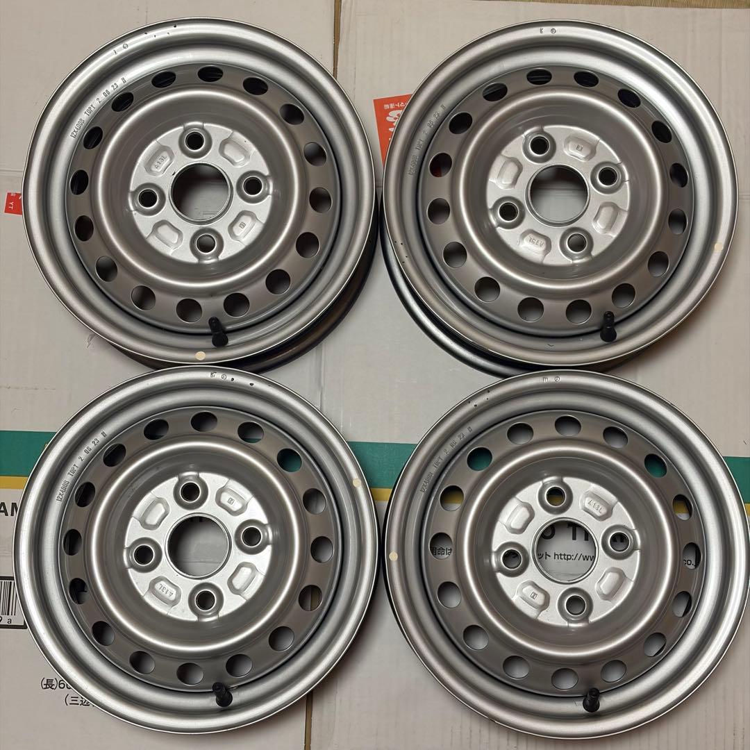 轟*匠様 新車外し 4本 ダイハツ スチールホイール 12インチ 4.00B ハ