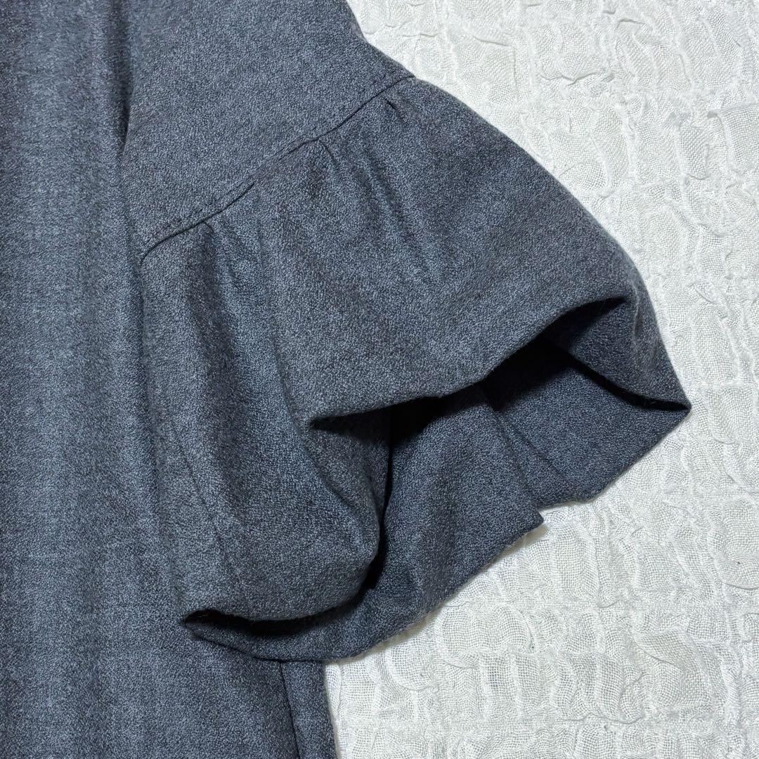 美品＊ADOREアドーア＊ウールアムンゼンワンピース　グレー　S〜M